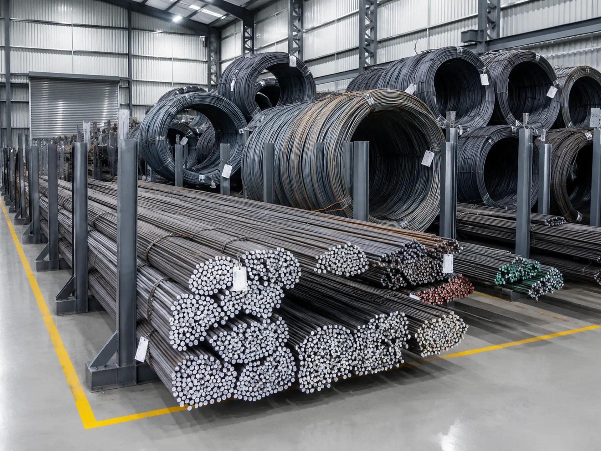 Coil stack and mill heat number tag